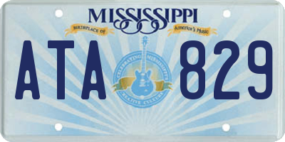 MS license plate ATA829