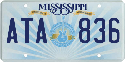 MS license plate ATA836