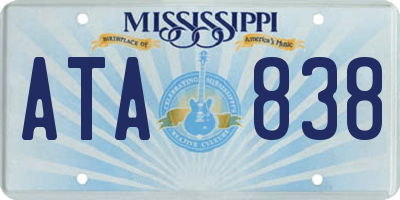 MS license plate ATA838