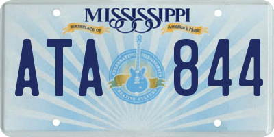 MS license plate ATA844