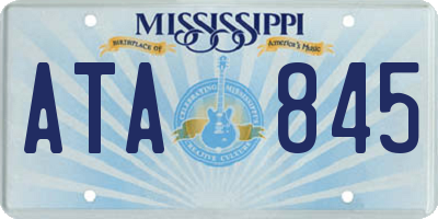 MS license plate ATA845