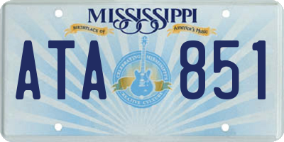 MS license plate ATA851