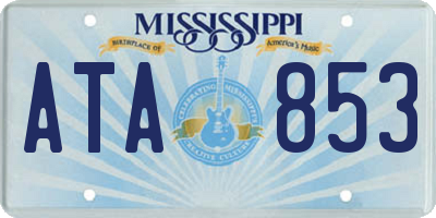 MS license plate ATA853