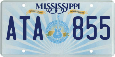 MS license plate ATA855