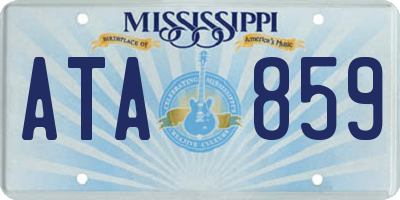 MS license plate ATA859