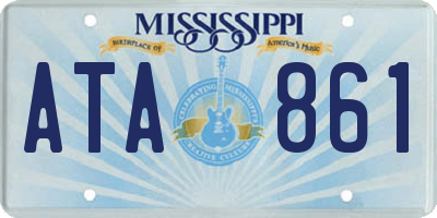MS license plate ATA861