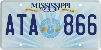 MS license plate ATA866