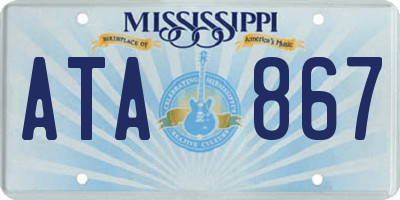 MS license plate ATA867
