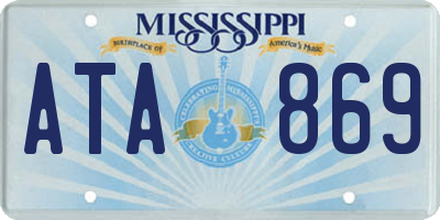 MS license plate ATA869