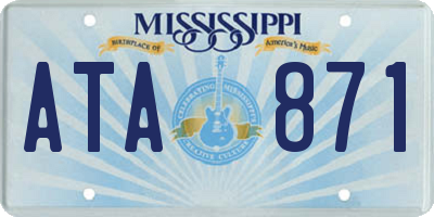MS license plate ATA871