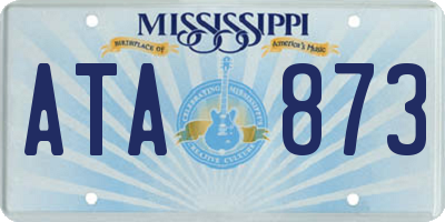 MS license plate ATA873