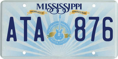 MS license plate ATA876
