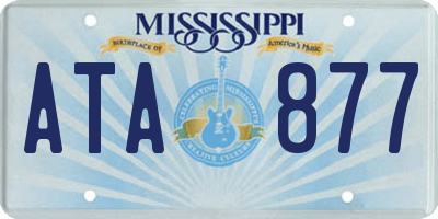 MS license plate ATA877