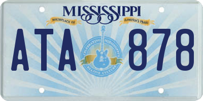 MS license plate ATA878