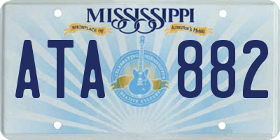 MS license plate ATA882