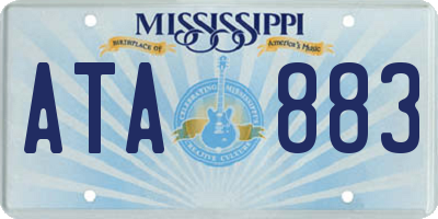 MS license plate ATA883
