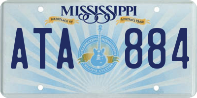 MS license plate ATA884