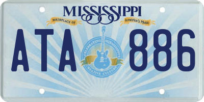 MS license plate ATA886