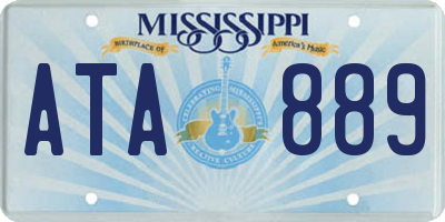 MS license plate ATA889