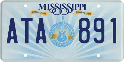 MS license plate ATA891