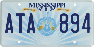 MS license plate ATA894
