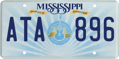 MS license plate ATA896