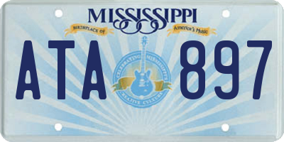 MS license plate ATA897