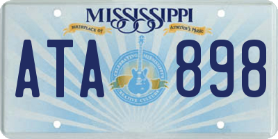 MS license plate ATA898