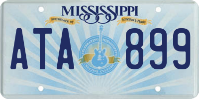 MS license plate ATA899