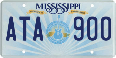 MS license plate ATA900