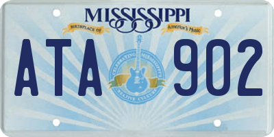 MS license plate ATA902