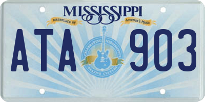 MS license plate ATA903