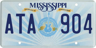 MS license plate ATA904