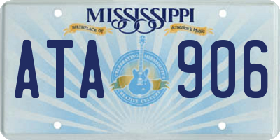 MS license plate ATA906