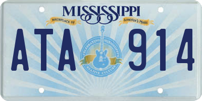 MS license plate ATA914
