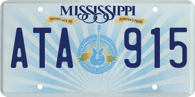 MS license plate ATA915