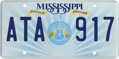 MS license plate ATA917