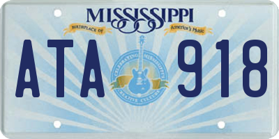 MS license plate ATA918