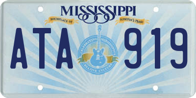 MS license plate ATA919