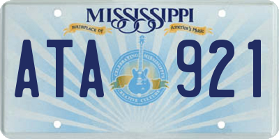 MS license plate ATA921