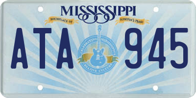 MS license plate ATA945