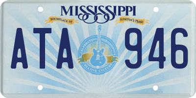 MS license plate ATA946