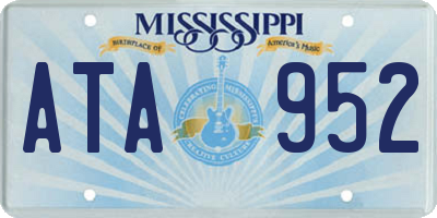 MS license plate ATA952