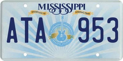 MS license plate ATA953