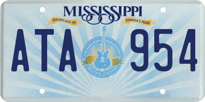 MS license plate ATA954