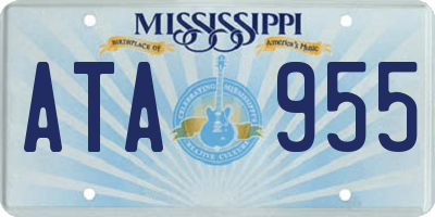 MS license plate ATA955
