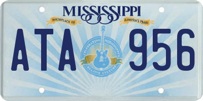 MS license plate ATA956