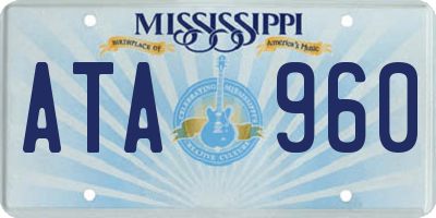 MS license plate ATA960