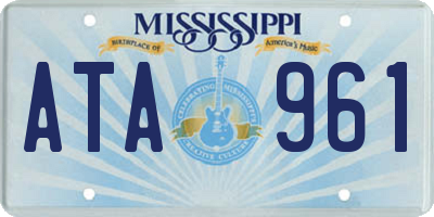 MS license plate ATA961