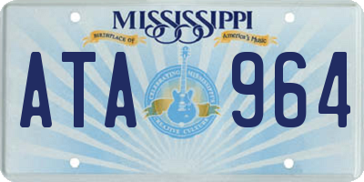MS license plate ATA964